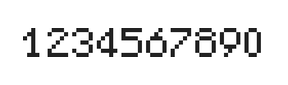 5×7数字点阵字体 ddN57AB0804