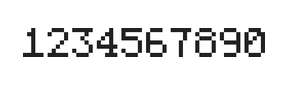 5×7数字点阵字体 ddN57AB0809
