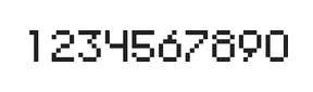 5×7数字点阵字体 ddN57AB0822
