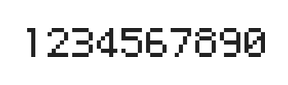 5×7数字点阵字体 ddN57AB0823