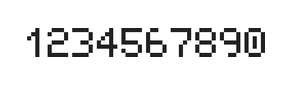 5×7数字点阵字体 ddN57AB0825