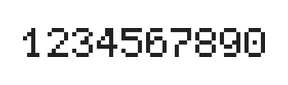 5×7数字点阵字体 ddN57AB0842