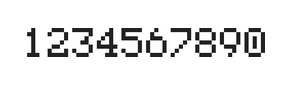 5×7数字点阵字体 ddN57AB0843