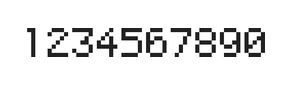 5×7数字点阵字体 ddN57AB0852