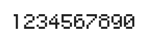 5×7数字点阵字体 ddN57AB0869