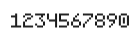 5×7数字点阵字体 ddN57AB0879