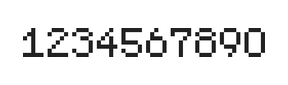 5×7数字点阵字体 ddN57AB0887