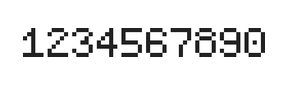 5×7数字点阵字体 ddN57AB0892