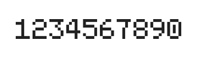5×7数字点阵字体 ddN57AB0894