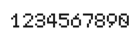5×7数字点阵字体 ddN57AB0898