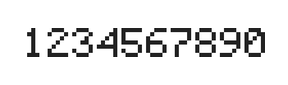 5×7数字点阵字体 ddN57AB0900