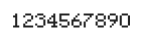 5×7数字点阵字体 ddN57AB0901