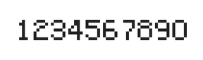 5×7数字点阵字体 ddN57AB0912