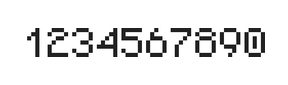 5×7数字点阵字体 ddN57AB0916