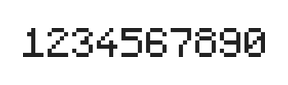5×7数字点阵字体 ddN57AB0920