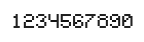 5×7数字点阵字体 ddN57AB0928