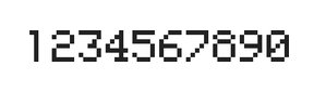 5×7数字点阵字体 ddN57AB0934