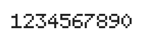 5×7数字点阵字体 ddN57AB0940