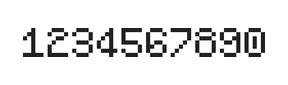 5×7数字点阵字体 ddN57AB0960