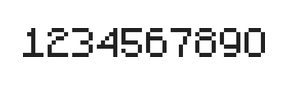 5×7数字点阵字体 ddN57AB0963