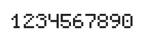 5×7数字点阵字体 ddN57AB0970