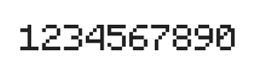5×7数字点阵字体 ddN57AB0980