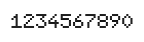 5×7数字点阵字体 ddN57AB0985