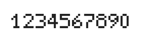 5×7数字点阵字体 ddN57AB0996
