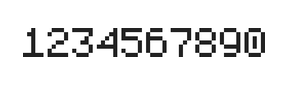 5×7数字点阵字体 ddN57AB0998