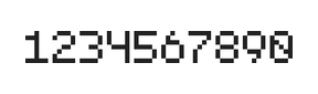 5×7数字点阵字体 ddN57AB1000