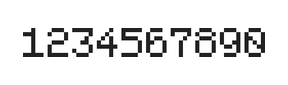 5×7数字点阵字体 ddN57AB1001