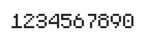 5×7数字点阵字体 ddN57AB1008