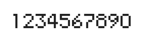 5×7数字点阵字体 ddN57AB1013