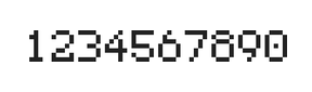 5×7数字点阵字体 ddN57AB1021