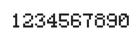 5×7数字点阵字体 ddN57AB1029