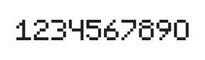 5×7数字点阵字体 ddN57AB1032
