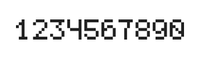 5×7数字点阵字体 ddN57AB1037