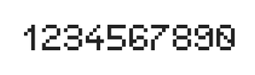 5×7数字点阵字体 ddN57AB1039
