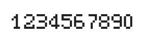 5×7数字点阵字体 ddN57AB1043