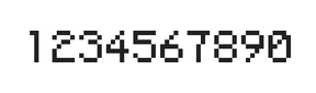 5×7数字点阵字体 ddN57AB1046