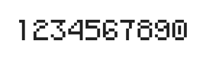 5×7数字点阵字体 ddN57AB1047