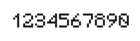 5×7数字点阵字体 ddN57AB1048