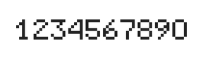 5×7数字点阵字体 ddN57AB1050