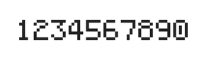 5×7数字点阵字体 ddN57AB1051