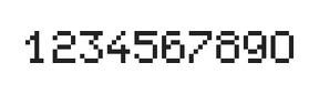 5×7数字点阵字体 ddN57AB1054