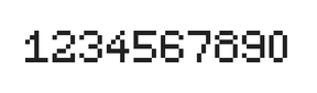 5×7数字点阵字体 ddN57AB1056