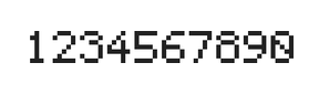 5×7数字点阵字体 ddN57AB1062