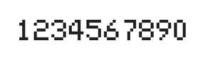 5×7数字点阵字体 ddN57AB1063