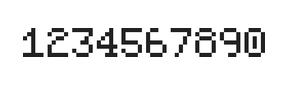 5×7数字点阵字体 ddN57AB1065