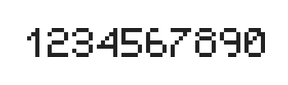 5×7数字点阵字体 ddN57AB1066